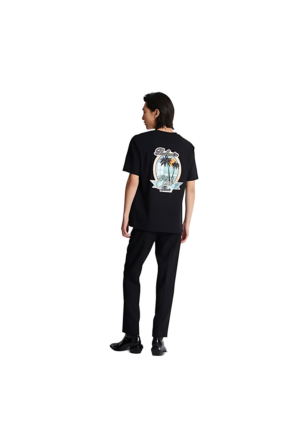 Club Balmain Signature printed T-Shirt Herren schwarz