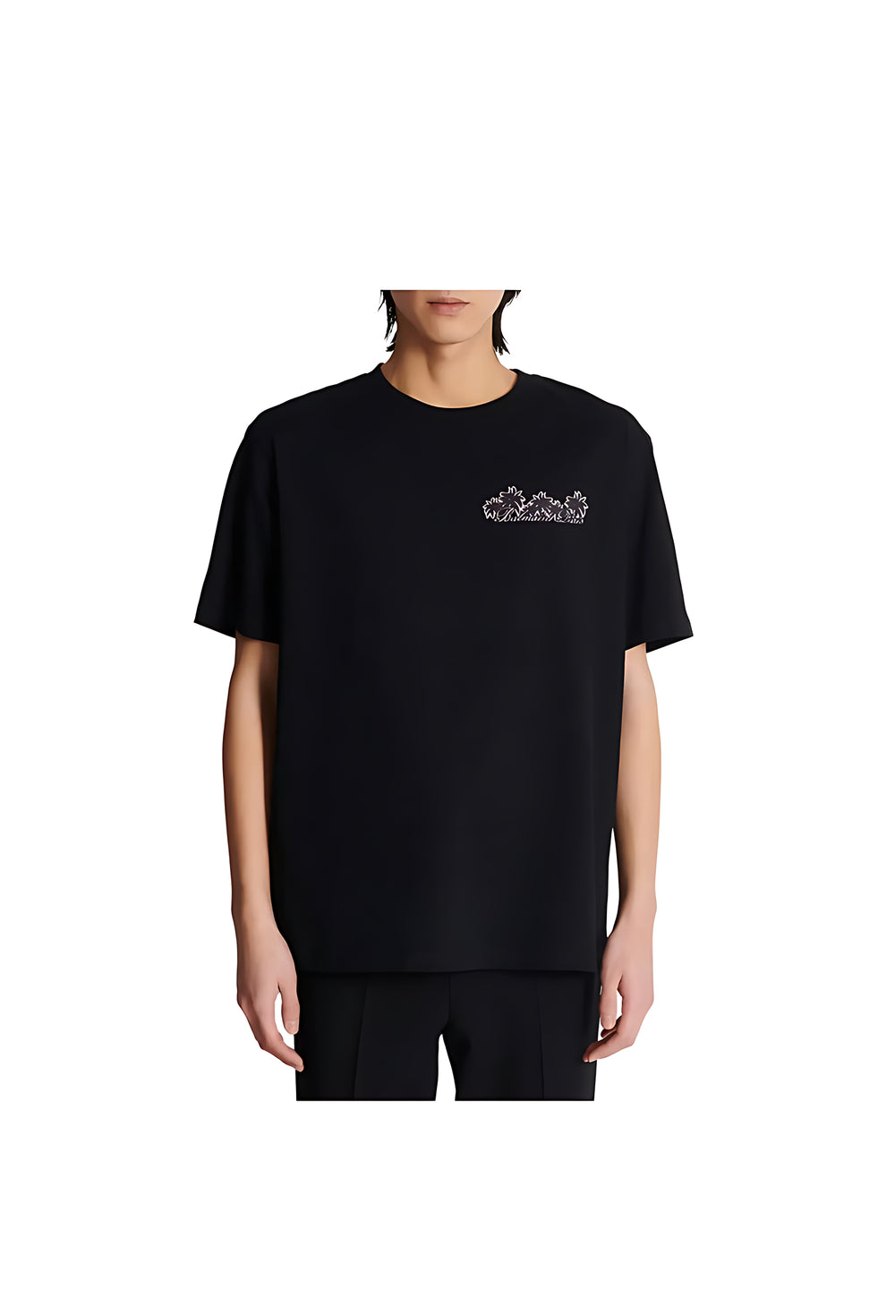 Club Balmain Signature printed T-Shirt Herren schwarz