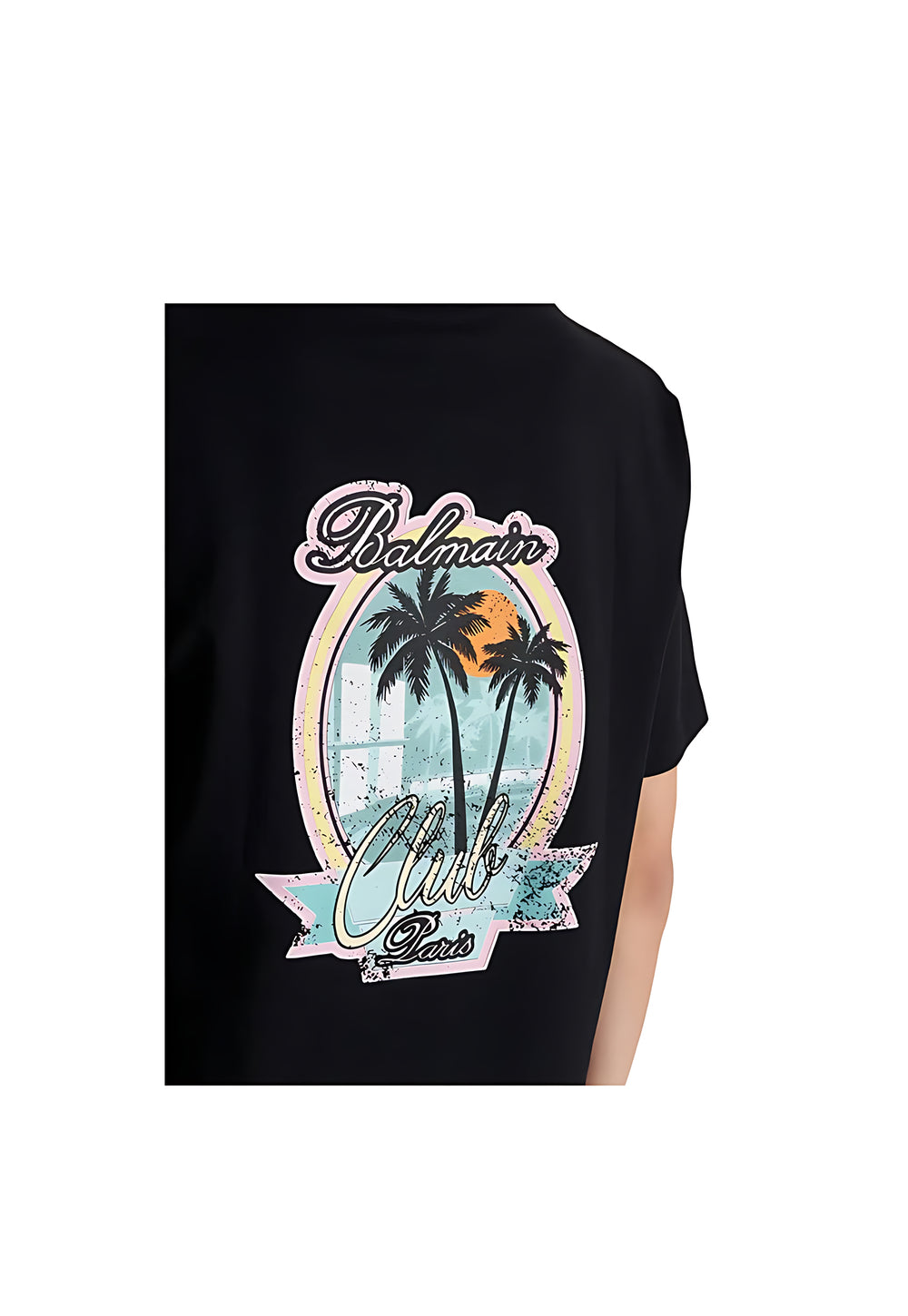 Club Balmain Signature printed T-Shirt Herren schwarz