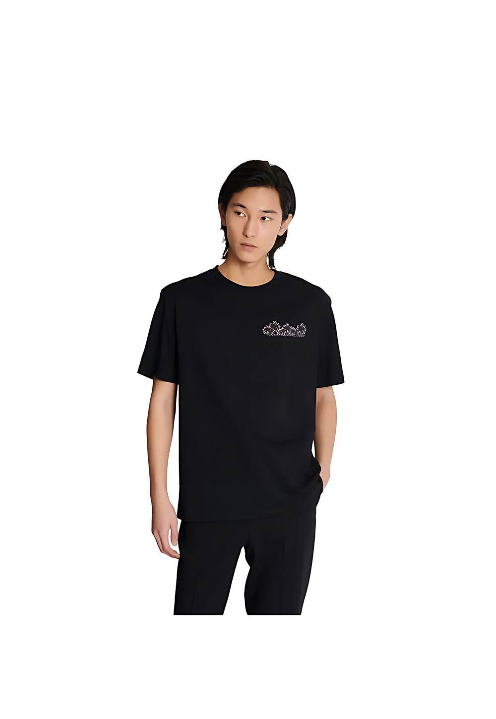 Club Balmain Signature printed T-Shirt Herren schwarz