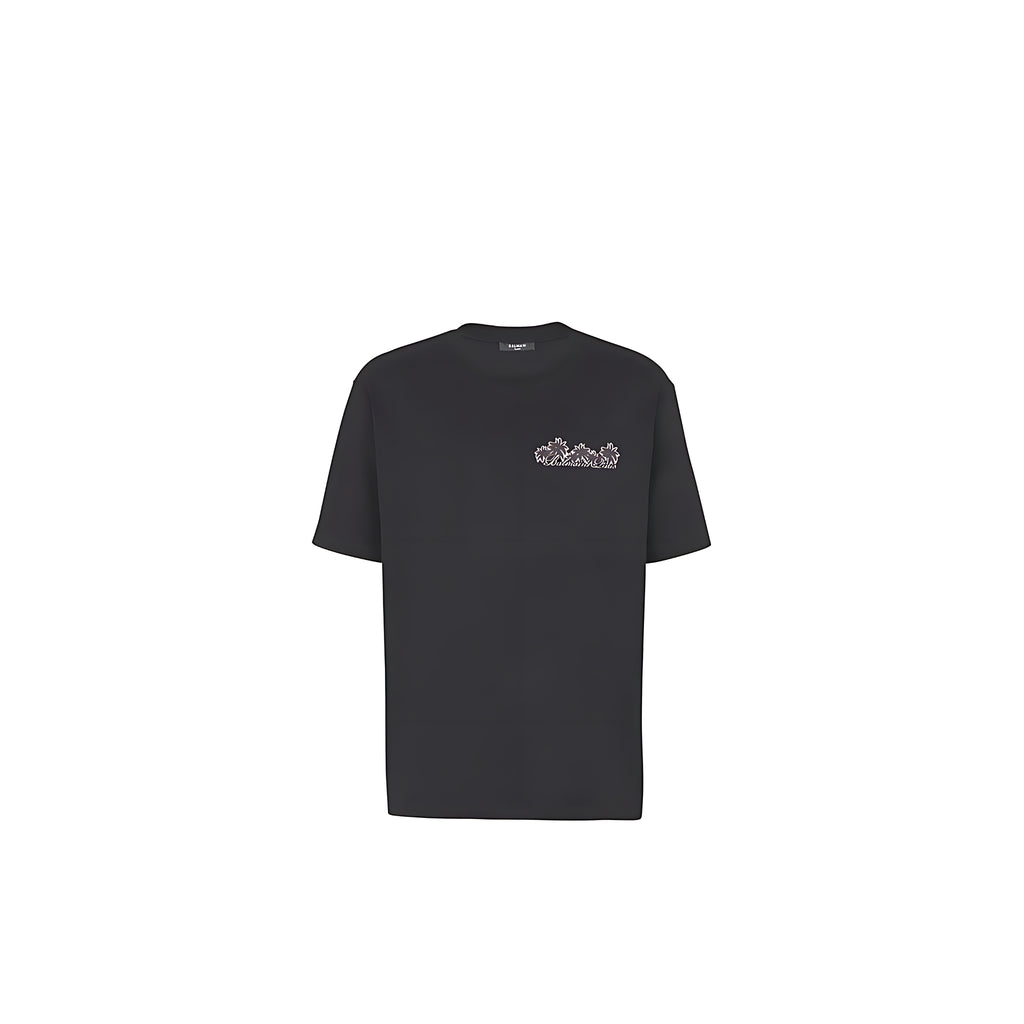 Club Balmain Signature printed T-Shirt Herren schwarz