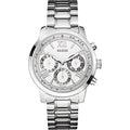 Guess Sunrise Damenuhr Chronograph silber