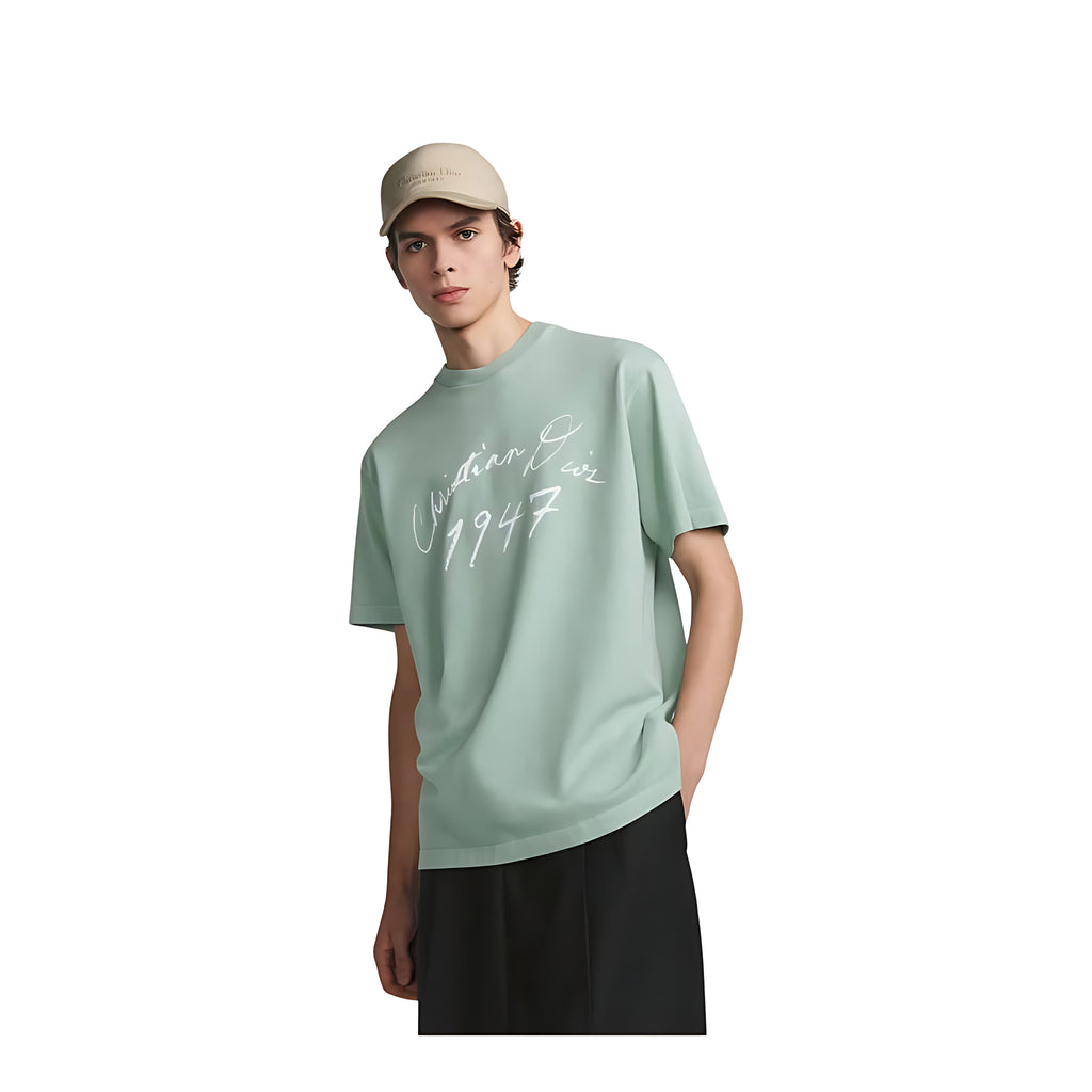 DiorT-Shirt Herren grün mit Aufschrift