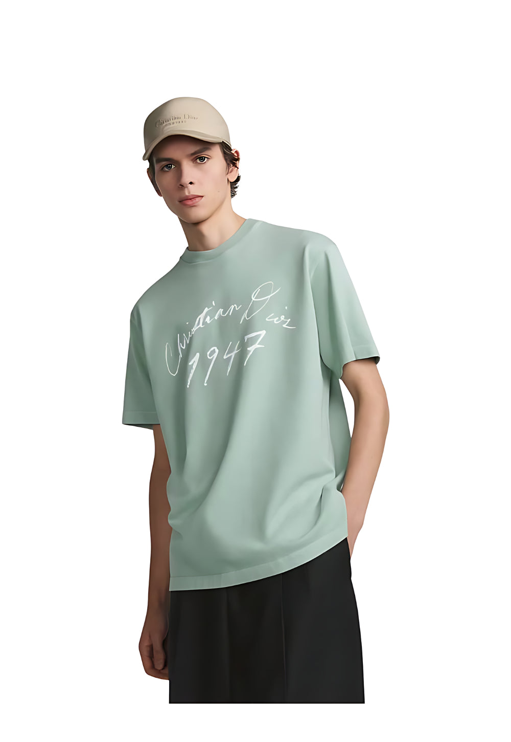 DiorT-Shirt Herren grün mit Aufschrift
