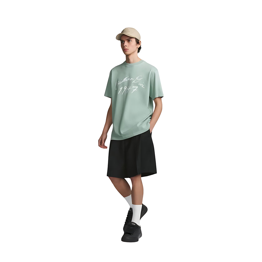 DiorT-Shirt Herren grün mit Aufschrift