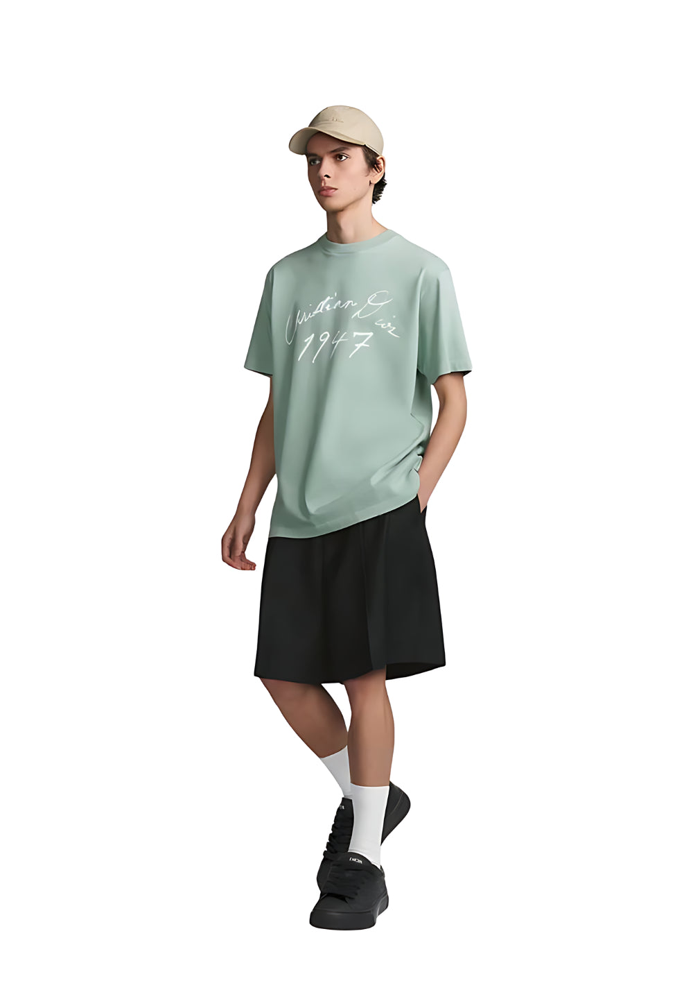DiorT-Shirt Herren grün mit Aufschrift