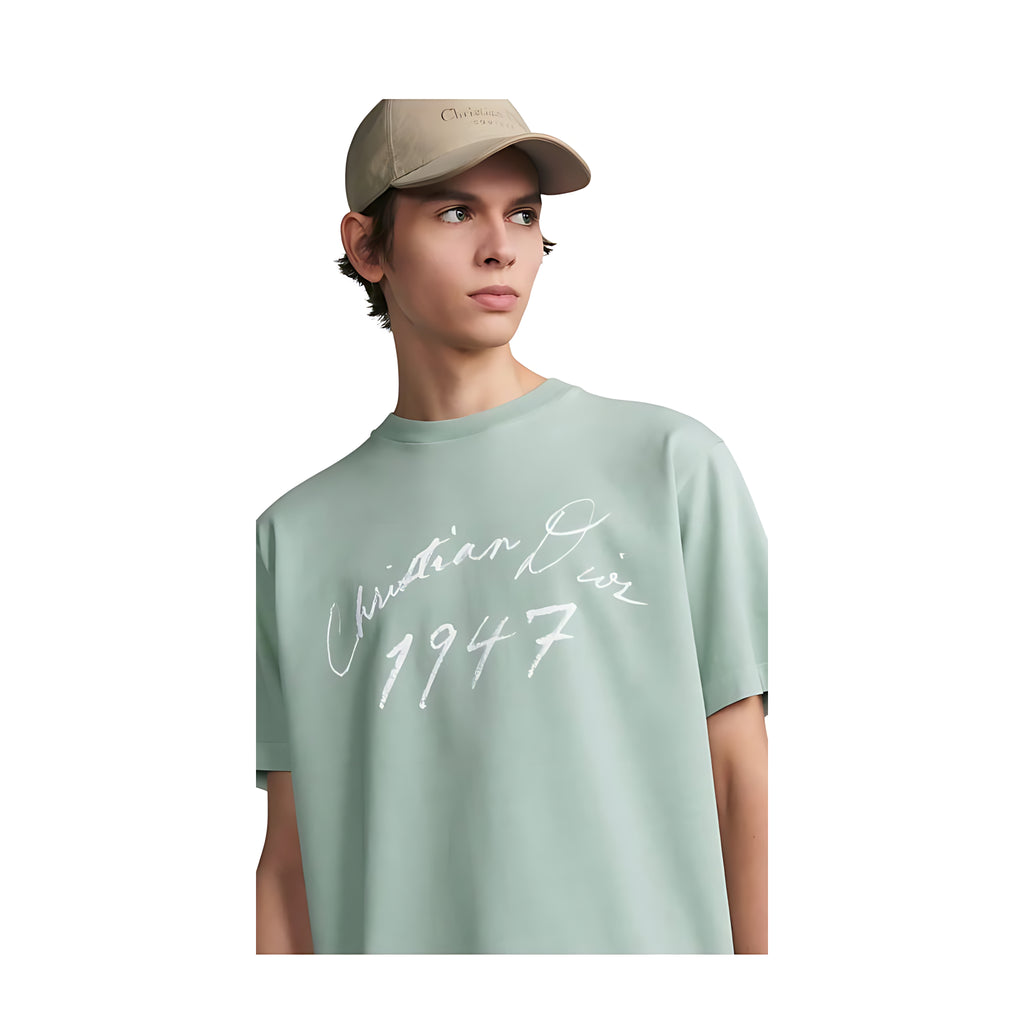 DiorT-Shirt Herren grün mit Aufschrift