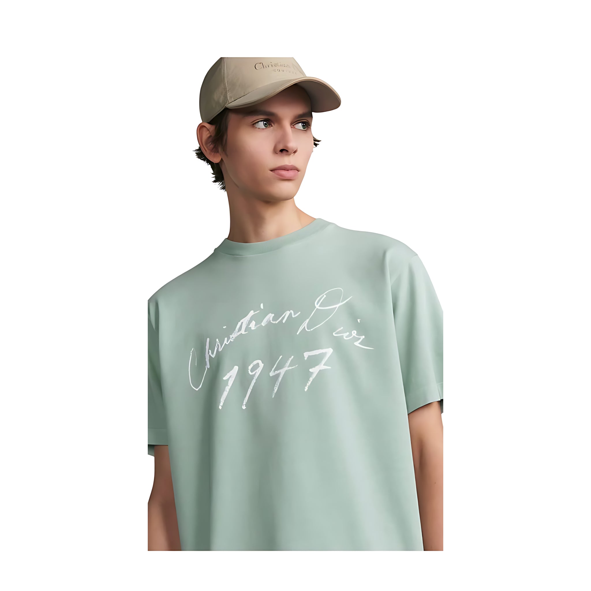 DiorT-Shirt Herren grün mit Aufschrift