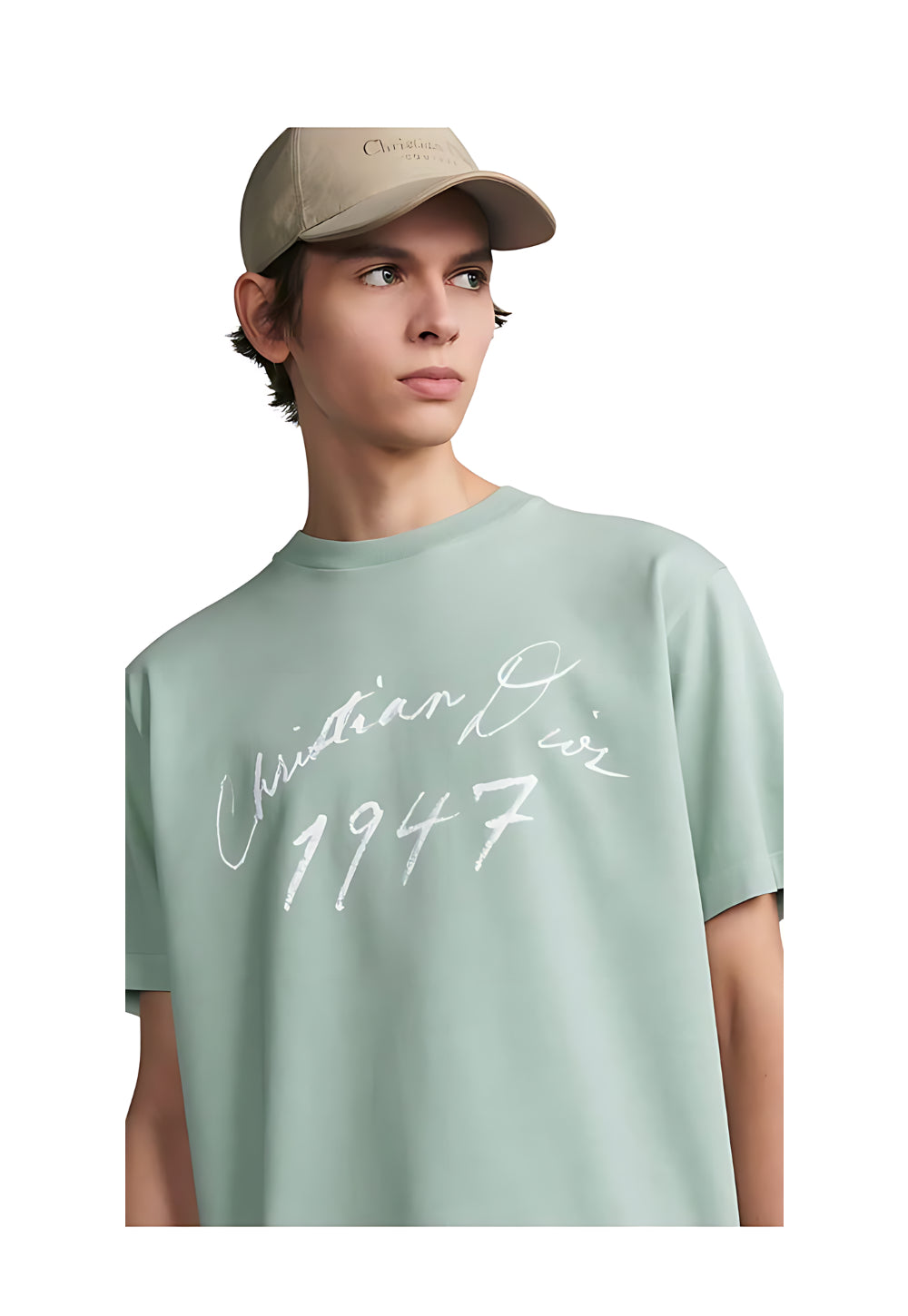 DiorT-Shirt Herren grün mit Aufschrift