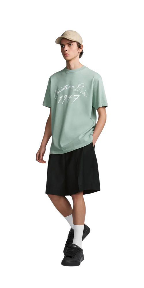 DiorT-Shirt Herren grün mit Aufschrift