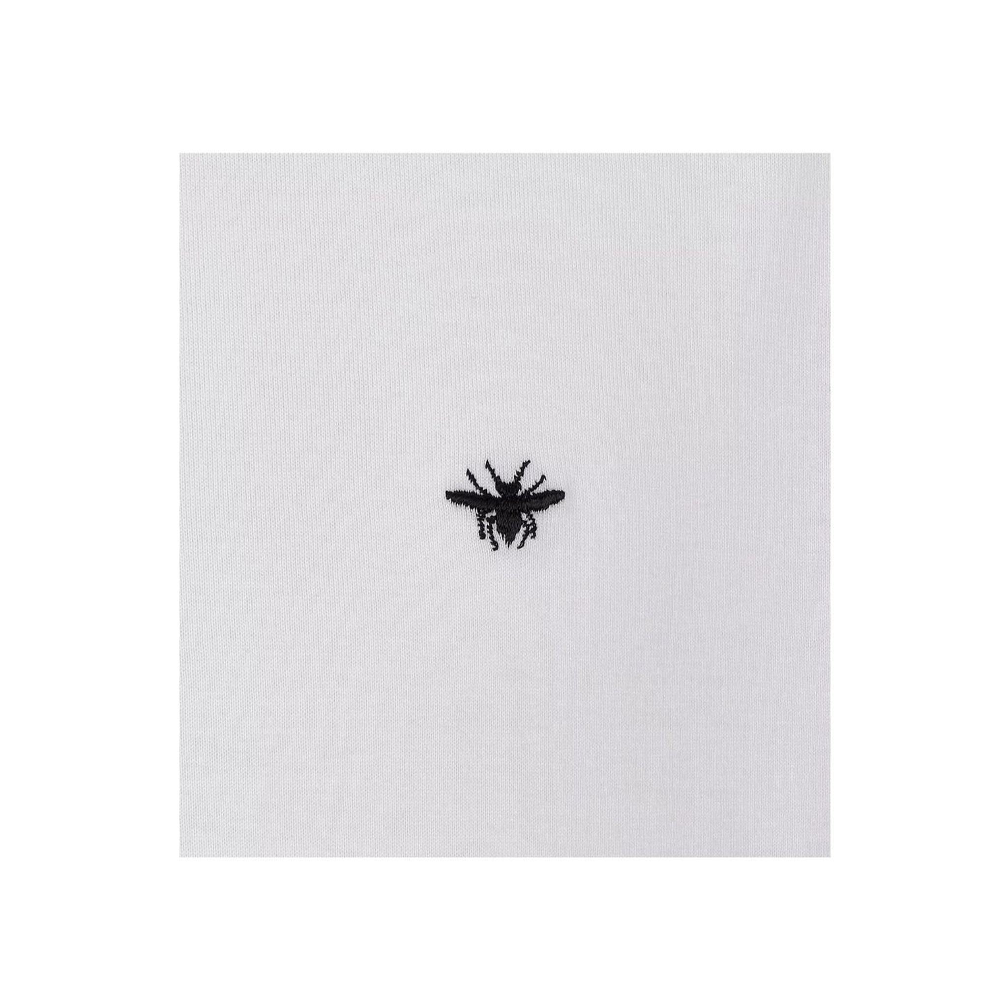 Dior Bienen Stickerei T-Shirt Herren weiß