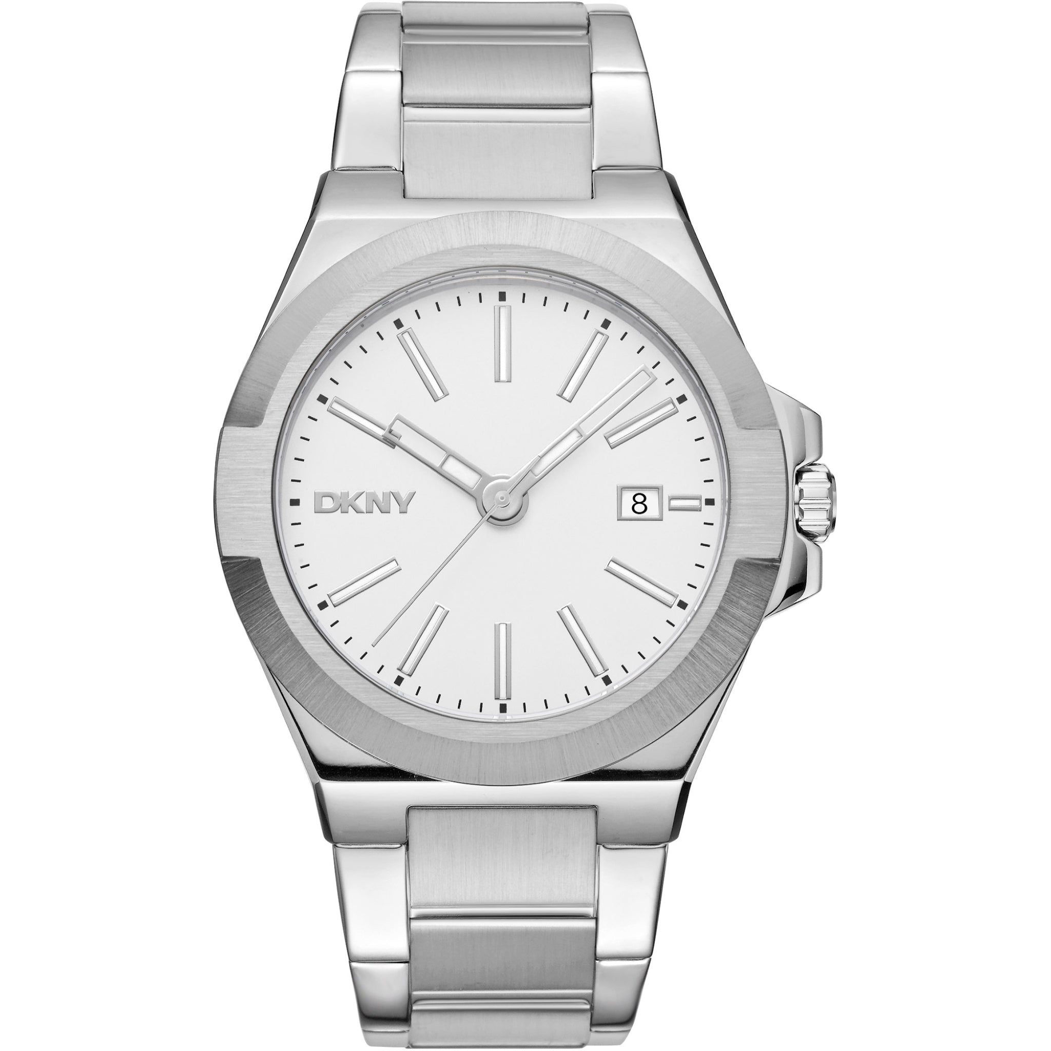 Donna Karan New York Everyday Modernist Herren Armbanduhr Silber