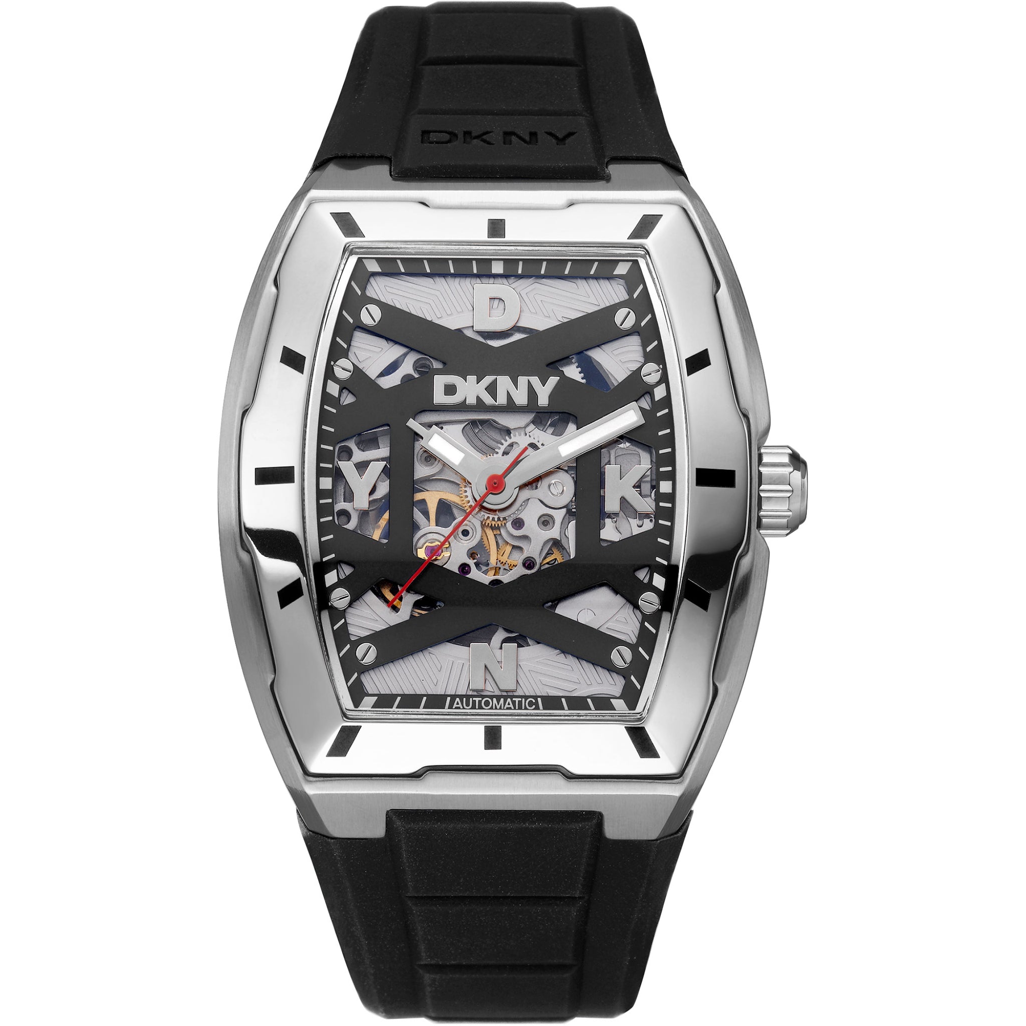 Donna Karan New York Urban Herrenuhr silber schwarz