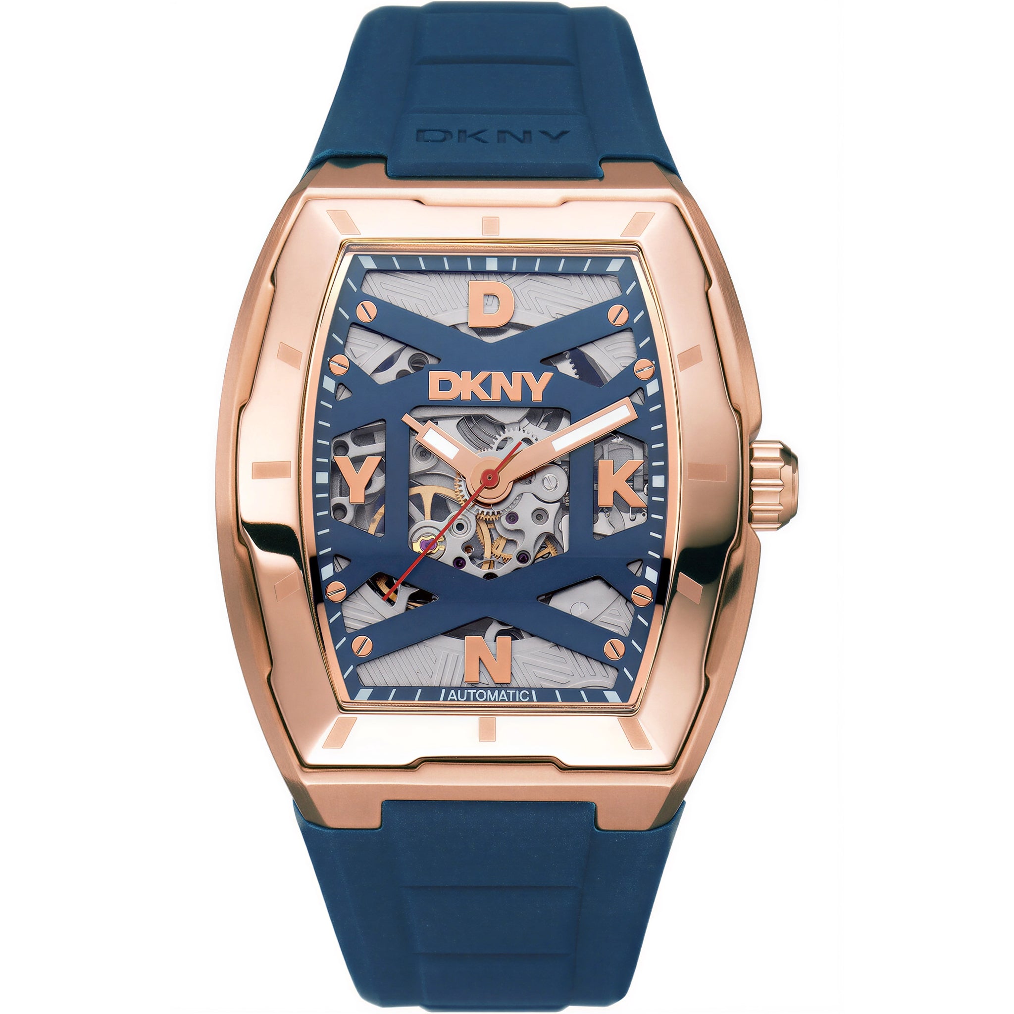 Donna Karan New York Active Urban Herrenuhr roségold blau