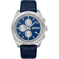 Donna Karan New York Everyday Herrenuhr Chronograph silber blau