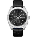 Donna Karan New York Chronograph Herrenuhr silber schwarz