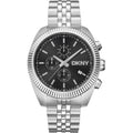 Donna Karan New York Everyday Chonograph Herrenuhr silber schwarz