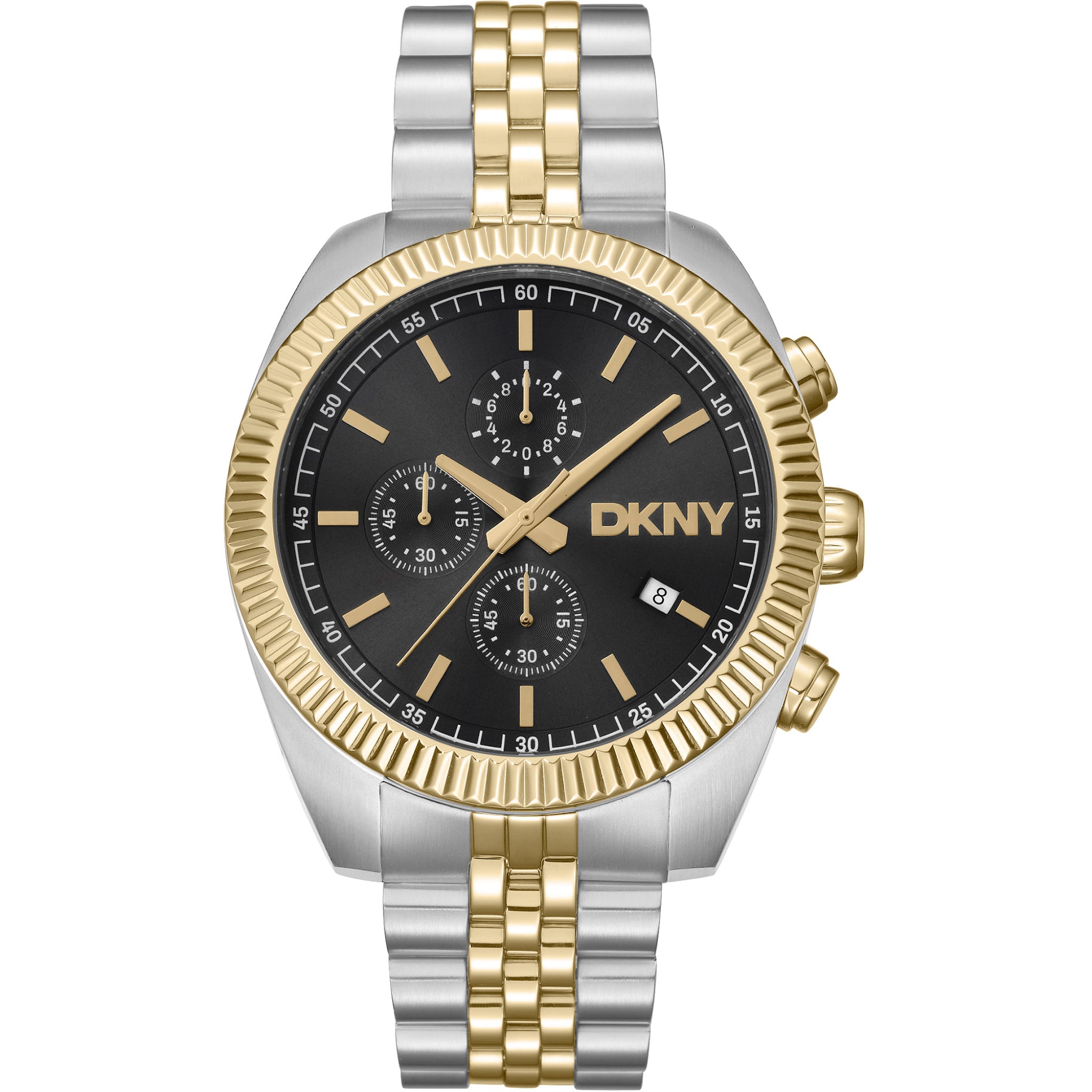 Donna Karan New York Everyday Chronograph Herrenuhr silber gold
