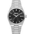 Donna Karan New York Everyday Herrenuhr silber schwarz