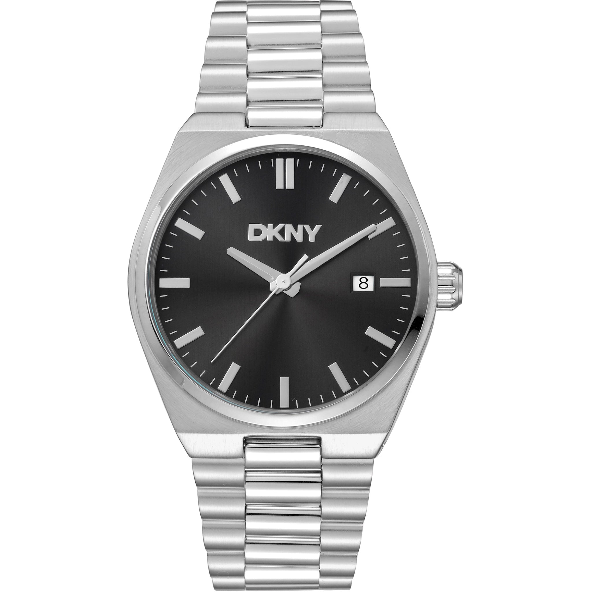 Donna Karan New York Everyday Herrenuhr silber schwarz