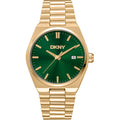 Donna Karan New York Everyday Herrenuhr gold gruen