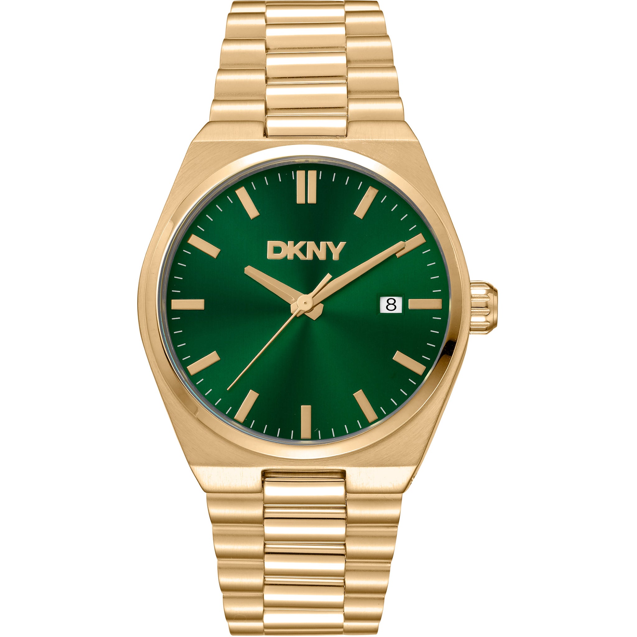 Donna Karan New York Everyday Herrenuhr gold gruen