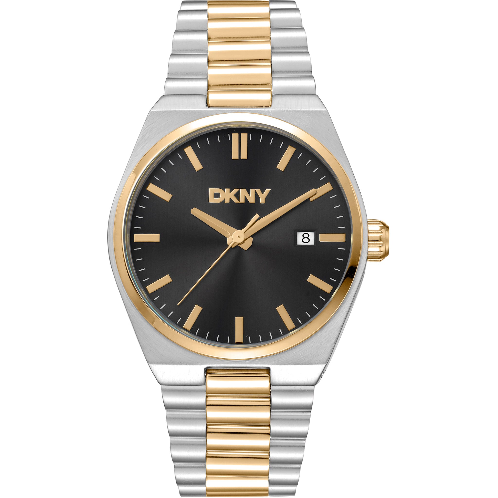 Donna Karan New York Everyday Herrenuhr silber gold schwarz