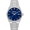Donna Karan New York Everyday Herrenuhr silber blau