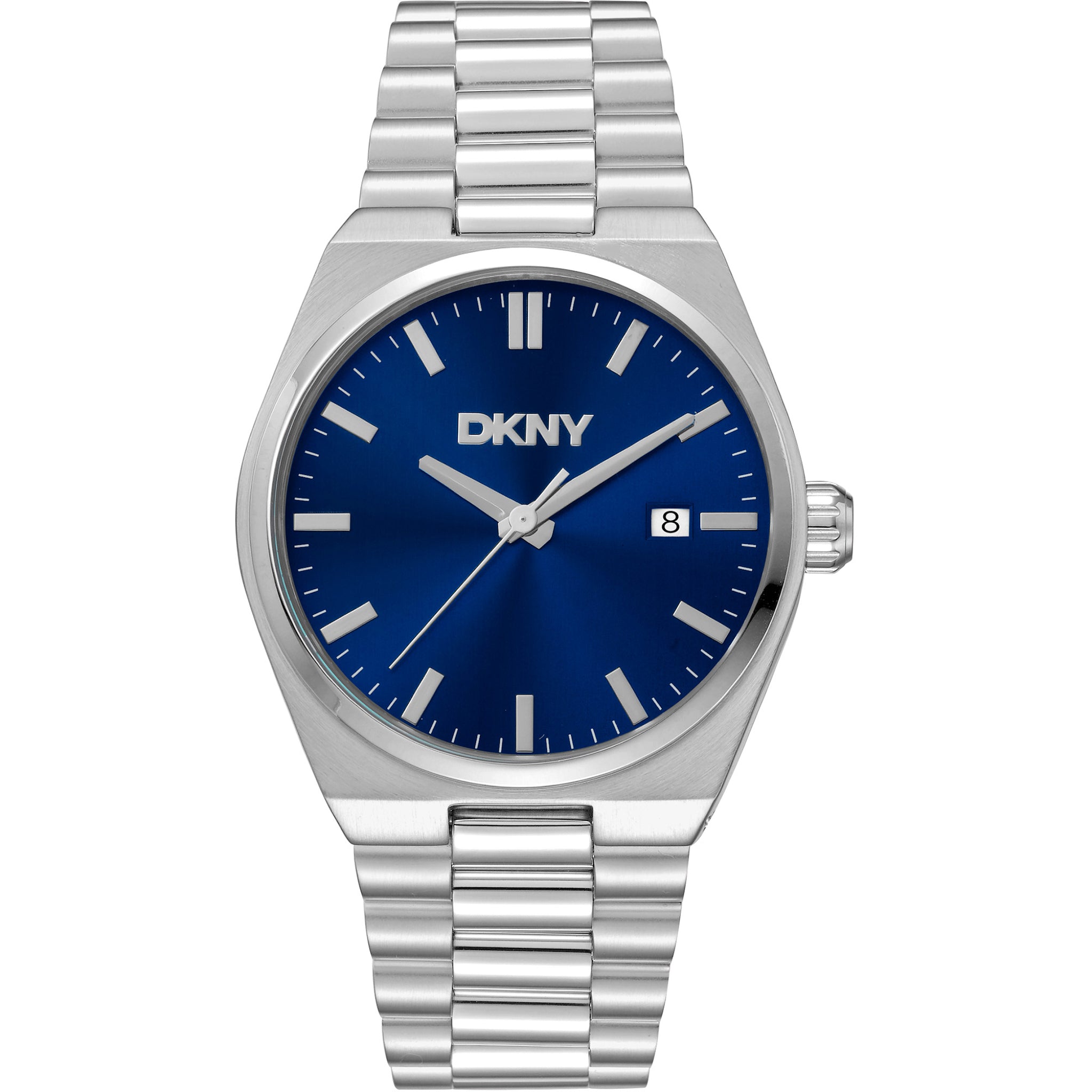 Donna Karan New York Everyday Herrenuhr silber blau
