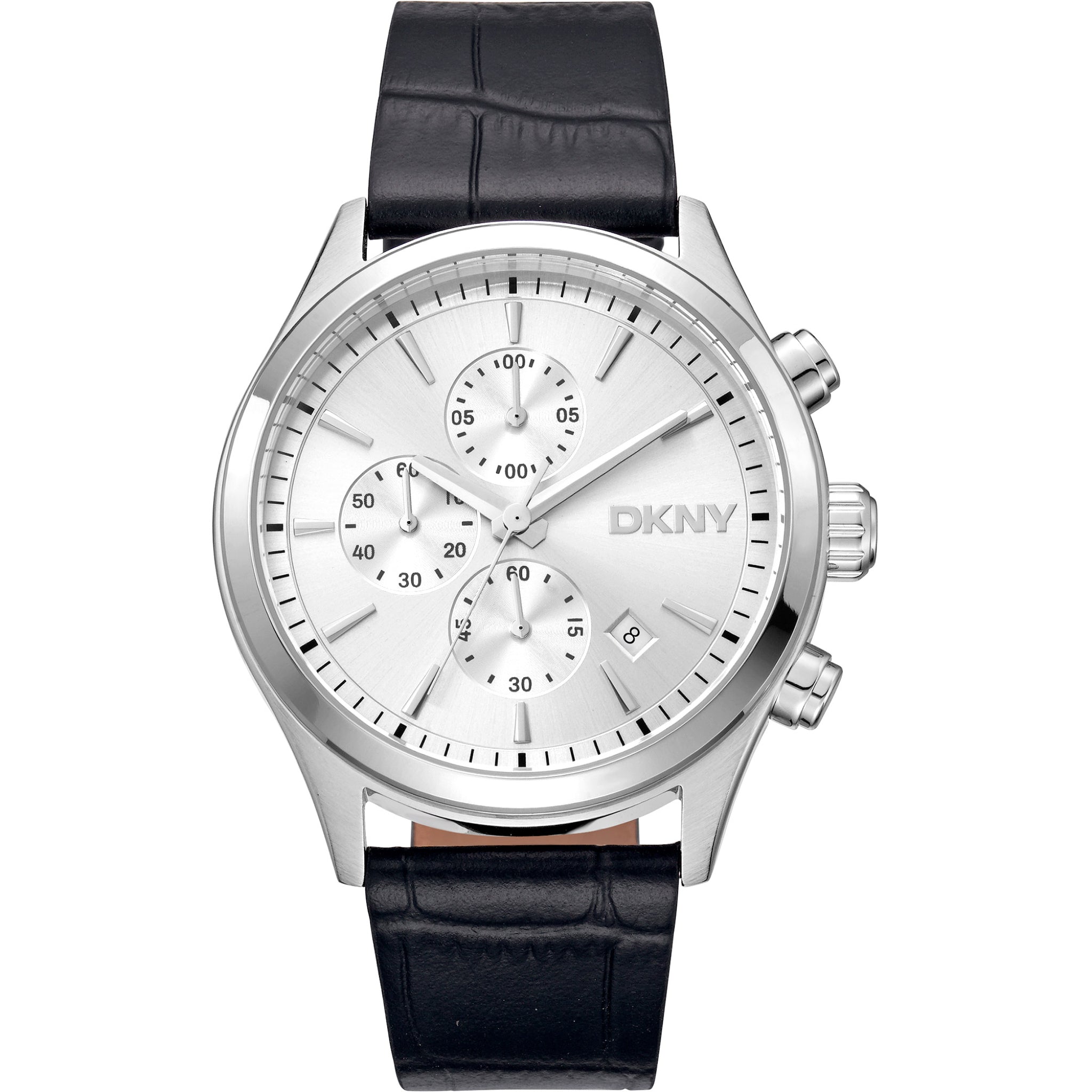 Donna Karan New York Active Chronograph Herrenuhr silber schwarz