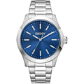 Donna Karan New York Herrenuhr silber blau