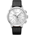 Donna Karan New York Chronograph Herren silber Lederarmband