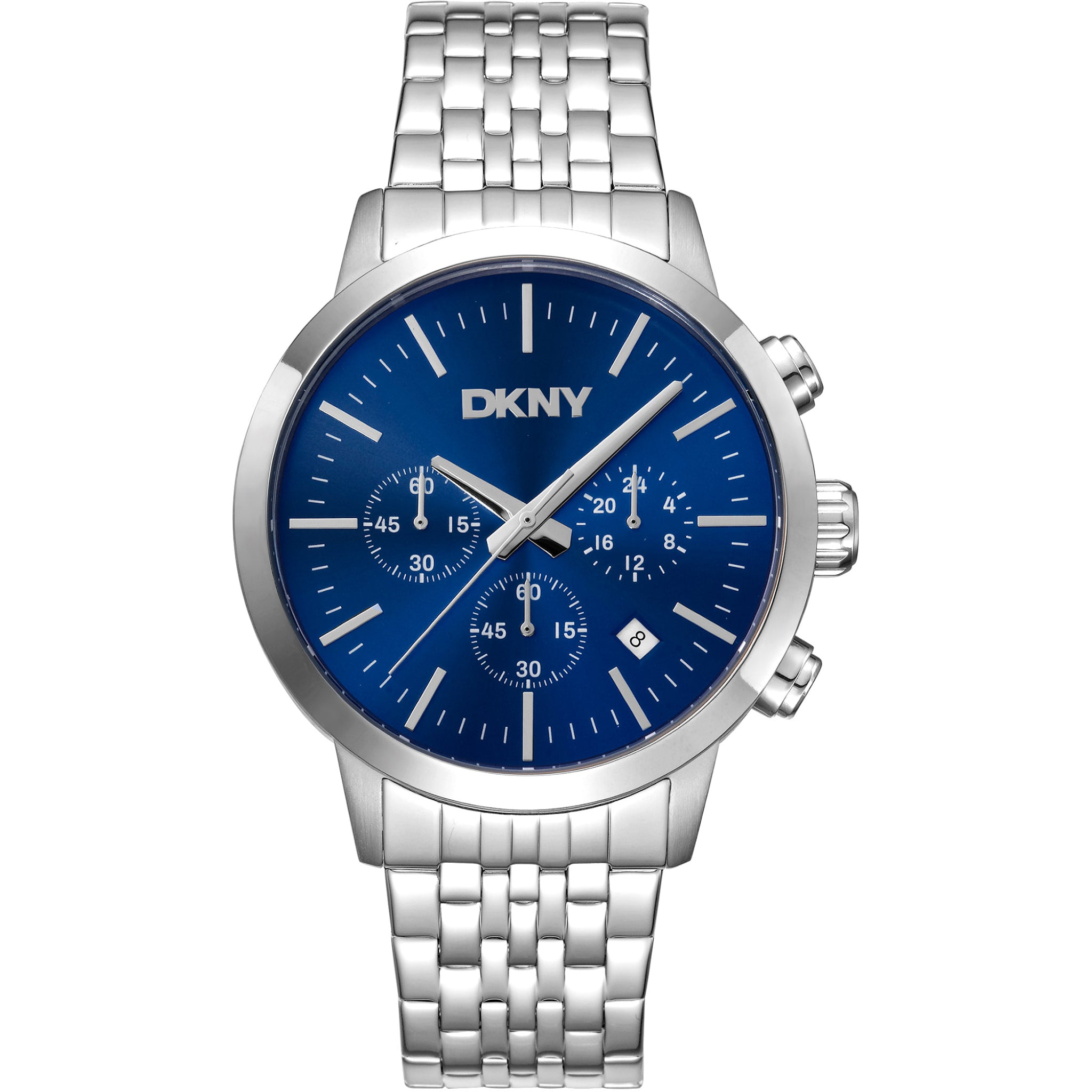 Donna Karan New York Everyday Chronograph Herren silber blau