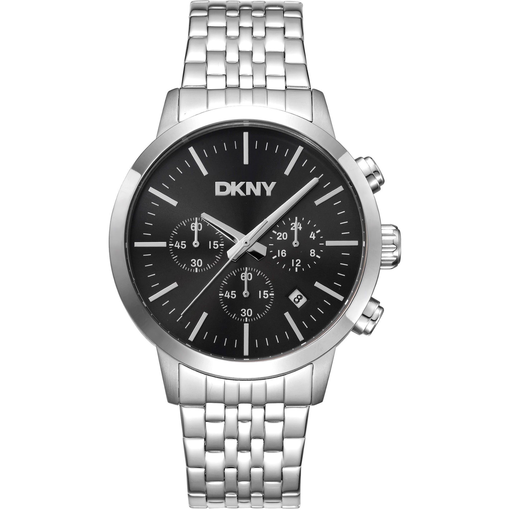 Donna Karan New York Everyday Chronograph Herren silber schwarz