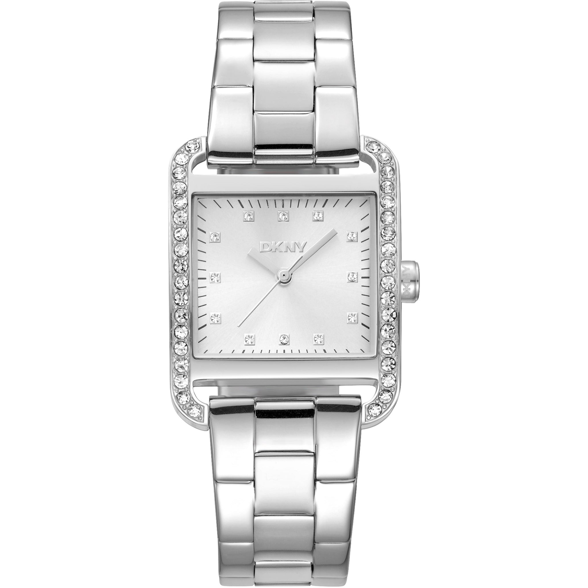 Donna Karan New York City Glitz Damenuhr silber
