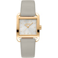 Donna Karan New York City Midi Damenuhr gold hellgrau Leder