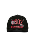 Dsquared2 DSQ2 Brothers Baseball Cap aus Baumwolle Schwarz