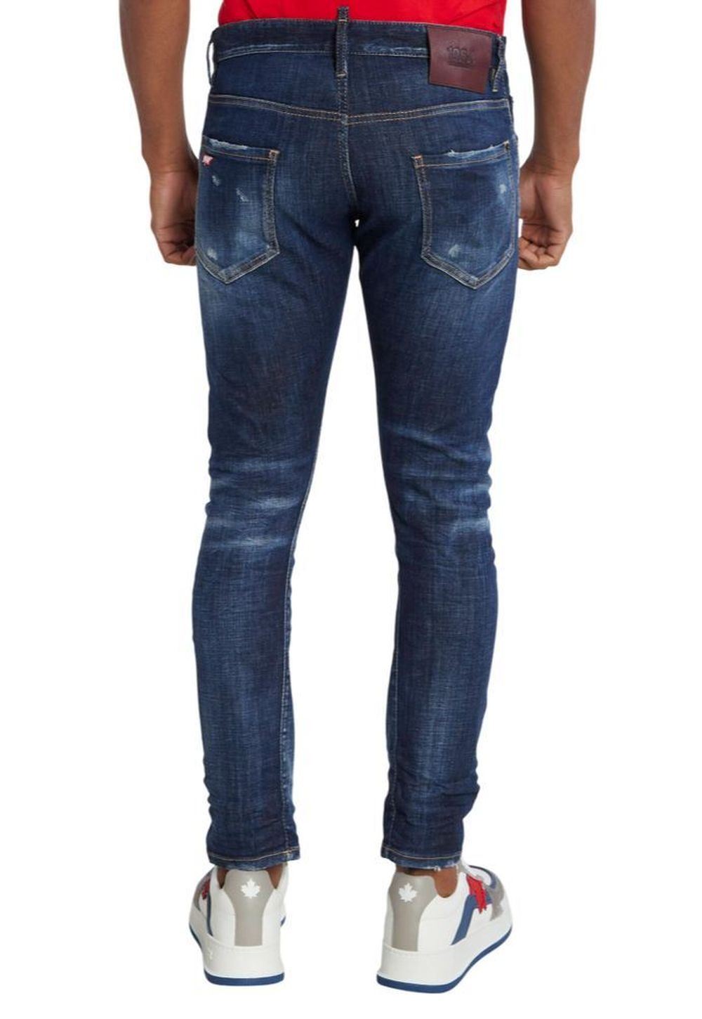 Dsquared2 1964 Distressed Blue Denim Jeans Herren