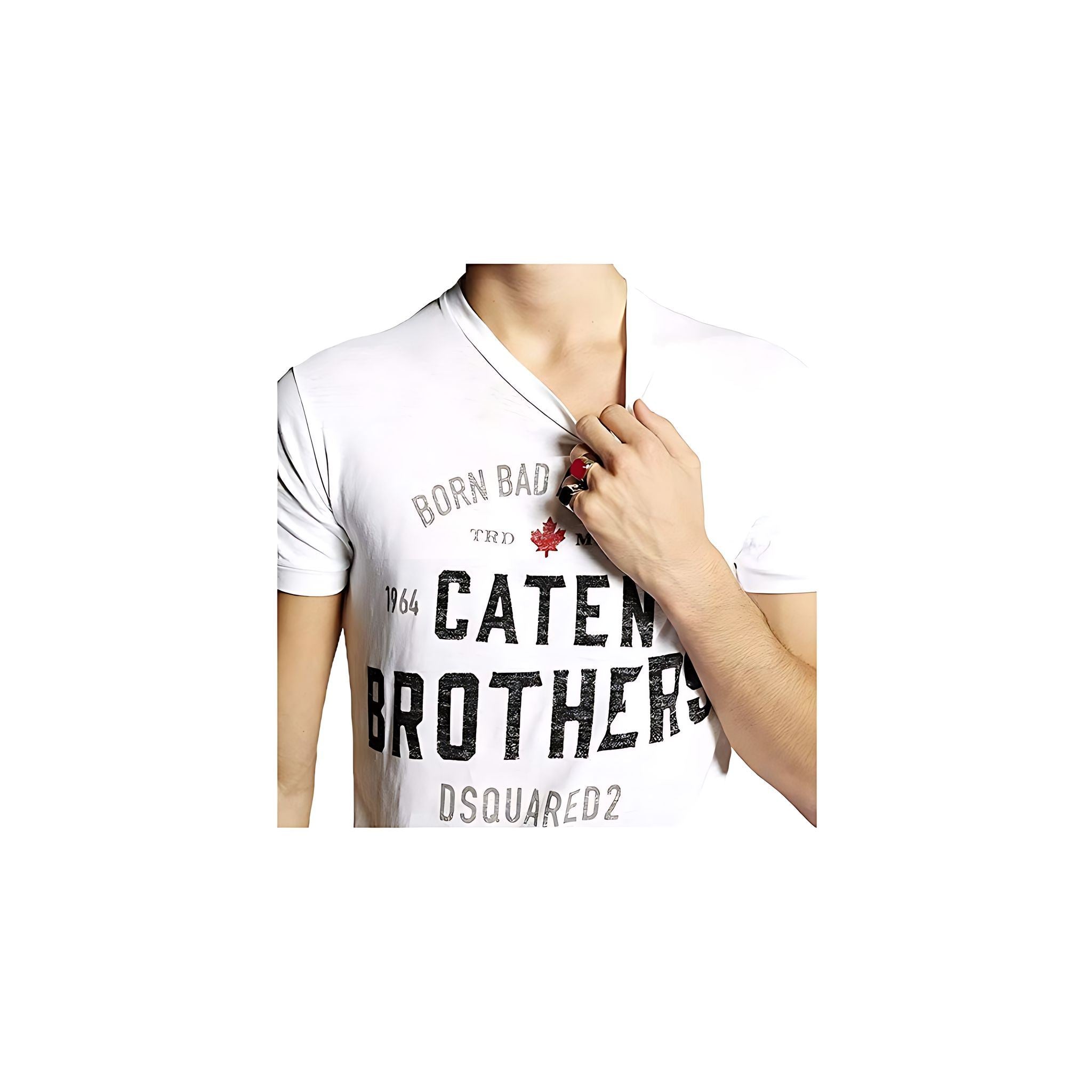 Dsquared2 Caten Brothers T-Shirt Herren Weiß