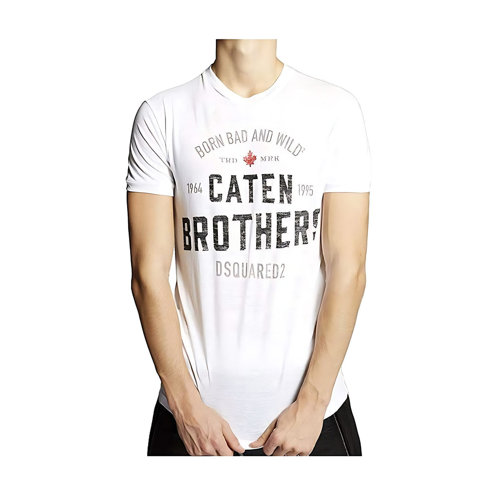Dsquared2 Caten Brothers T-Shirt Herren Weiß