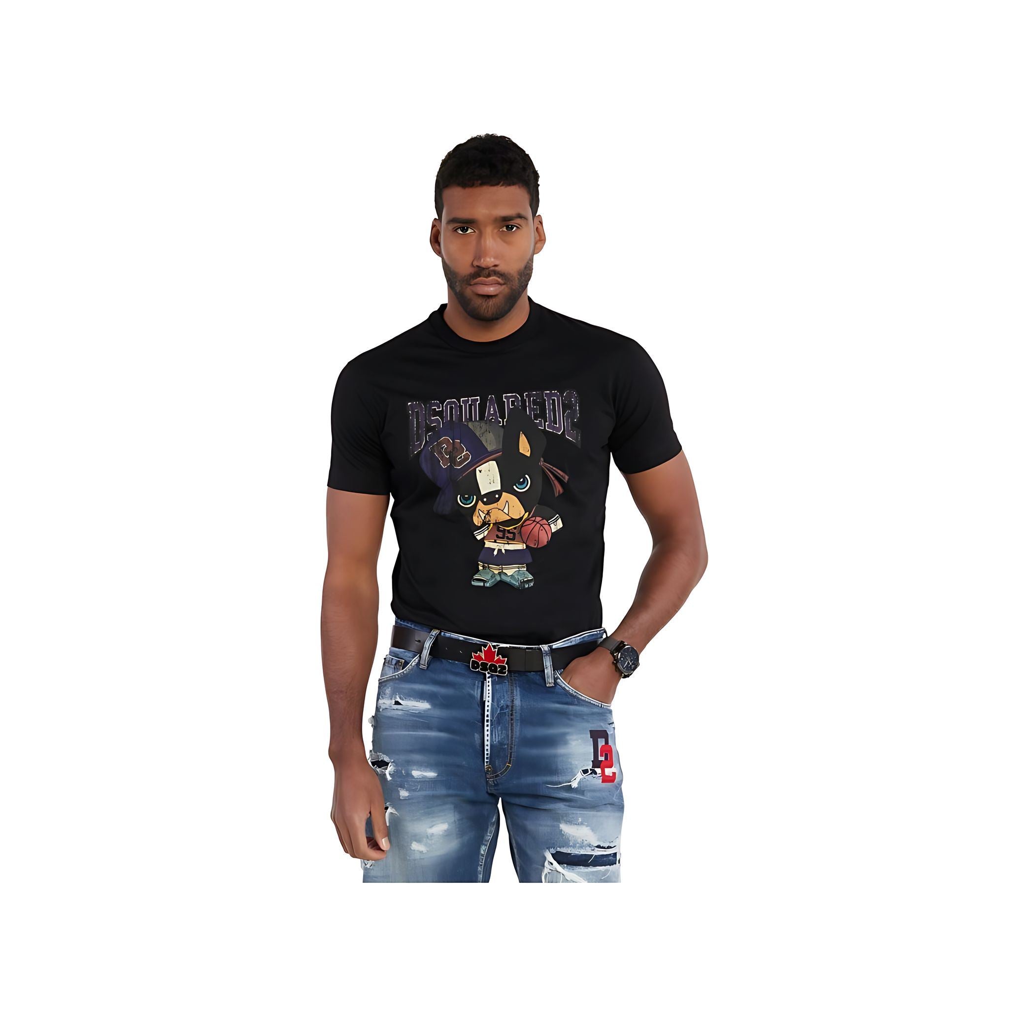 Dsquared2 Ciros Game Time T-Shirt Schwarz Herren
