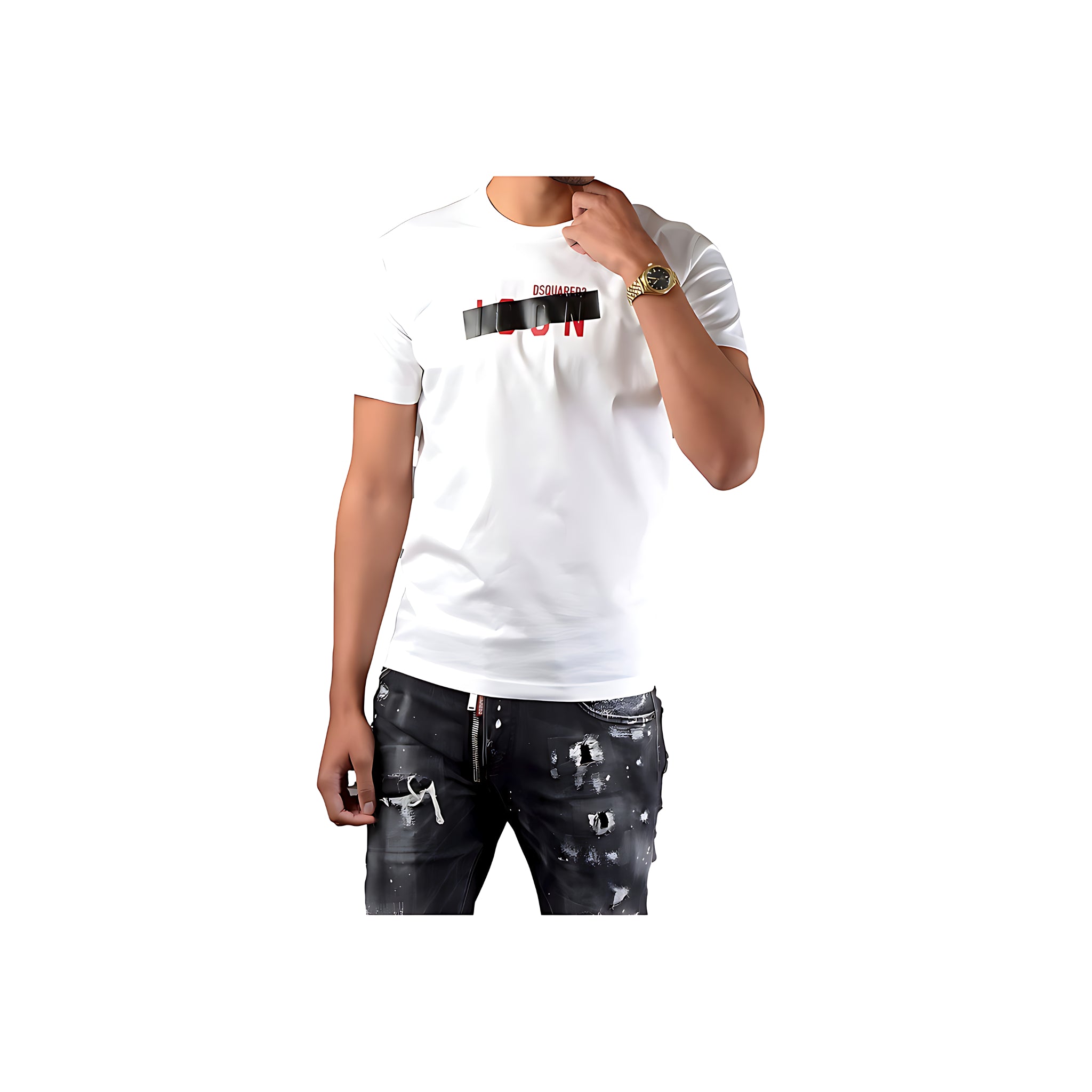 Dsquared2 Cool Fit Tape Shirt Weiß Herren