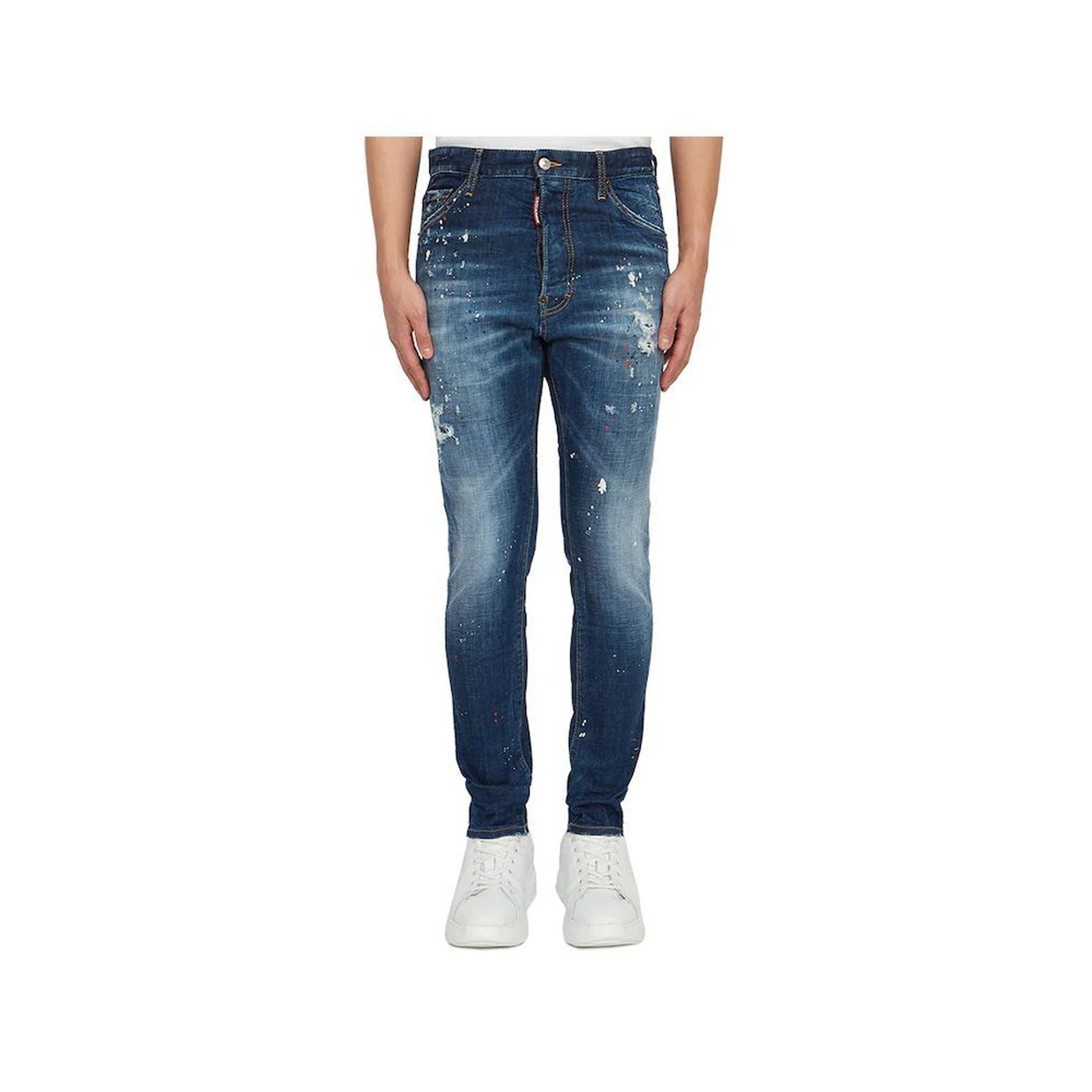 Dsquared2 Distressed Paint-Splatter Denim Jeans Herren