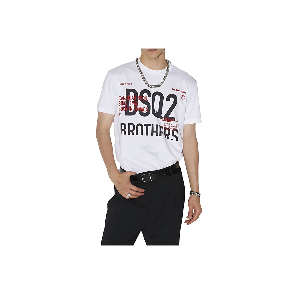 Dsquared2 DSQ2 Bro Cool T-Shirt Weiß Herren