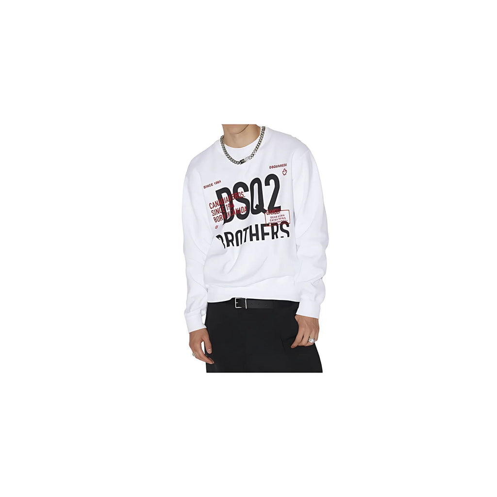 Dsquared2 DSQ2 Brother Sweatshirt Weiß Herren