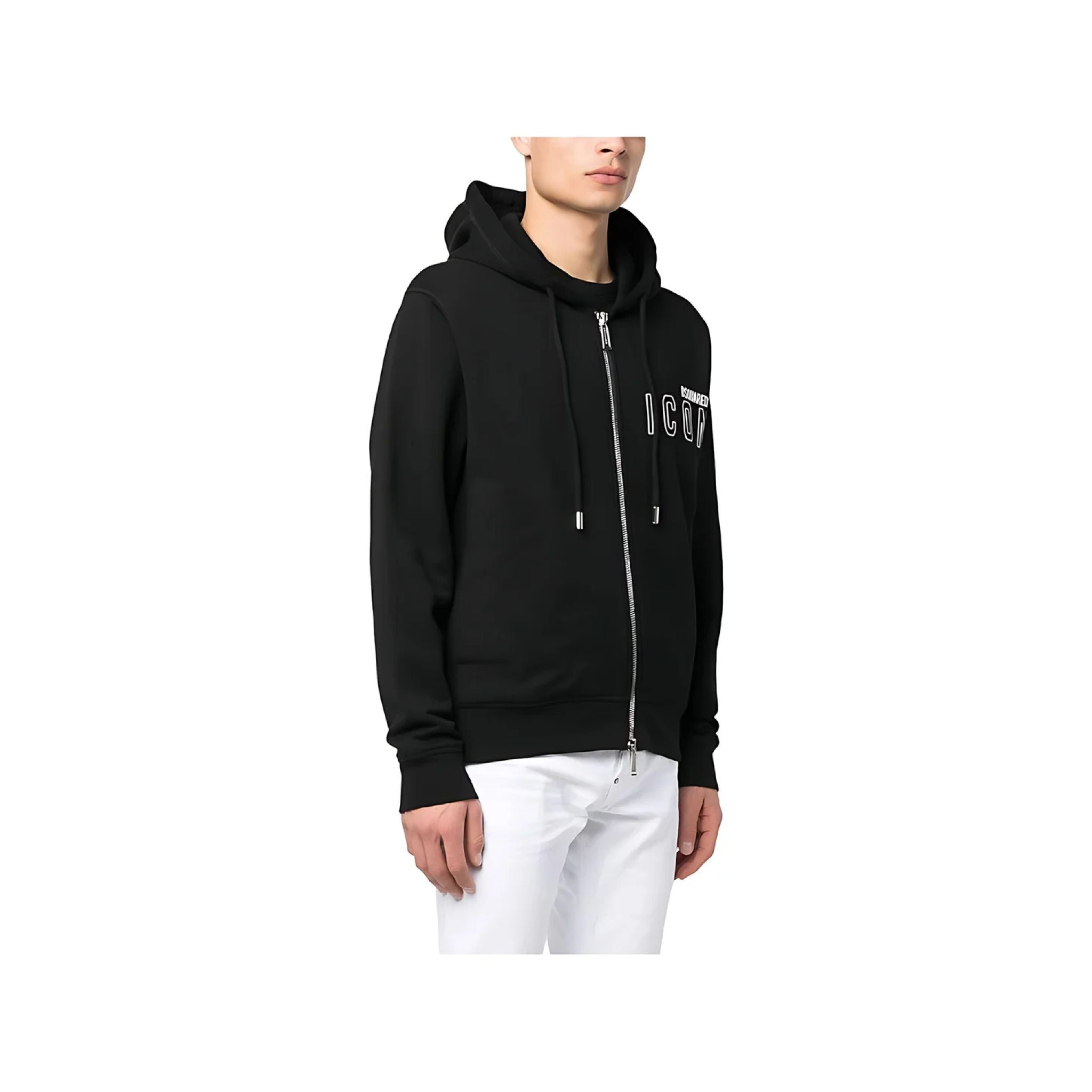 Dsquared2 Logo Print Kapuzenjacke Schwarz Herren