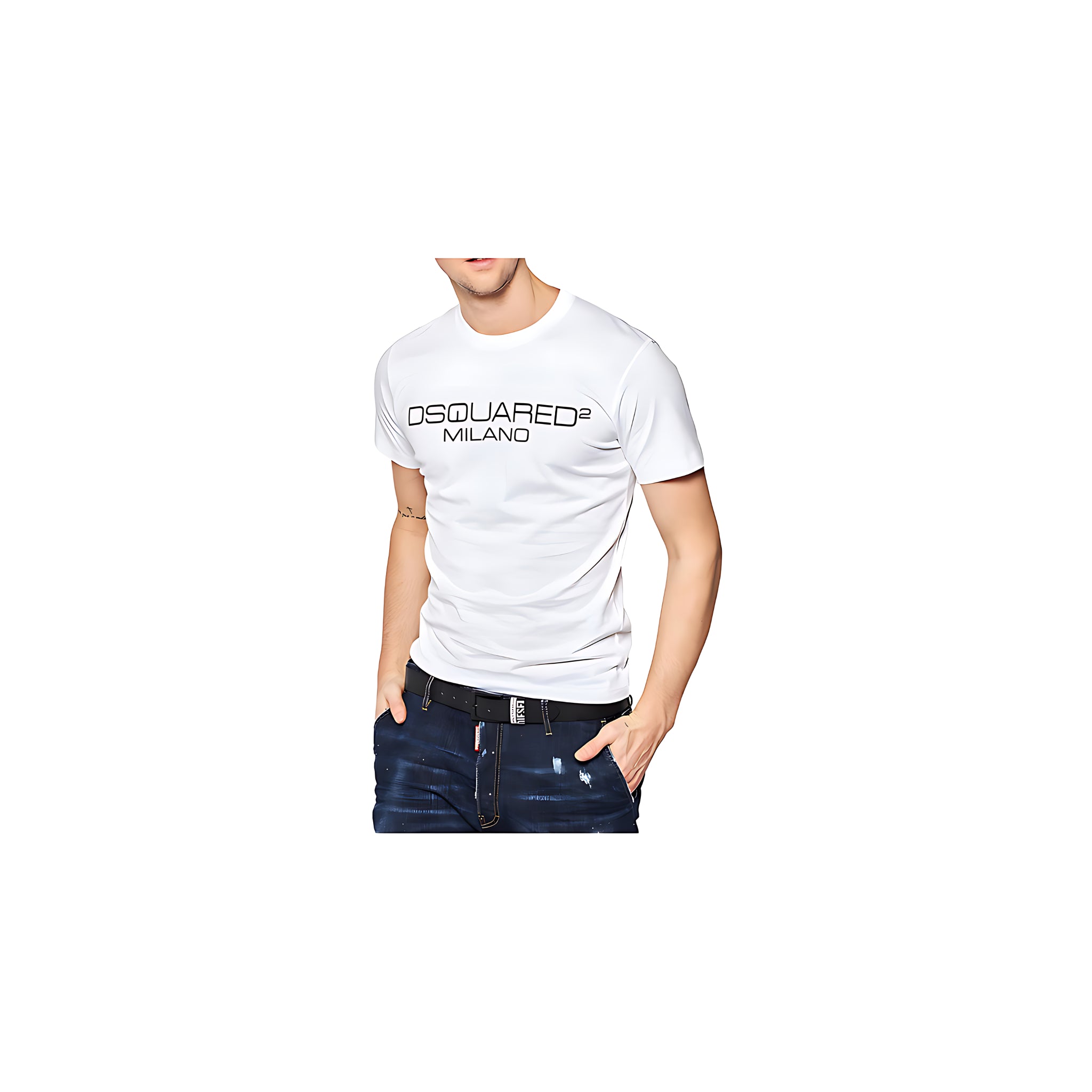 Dsquared2 Milano Print T-Shirt Weiß Herren