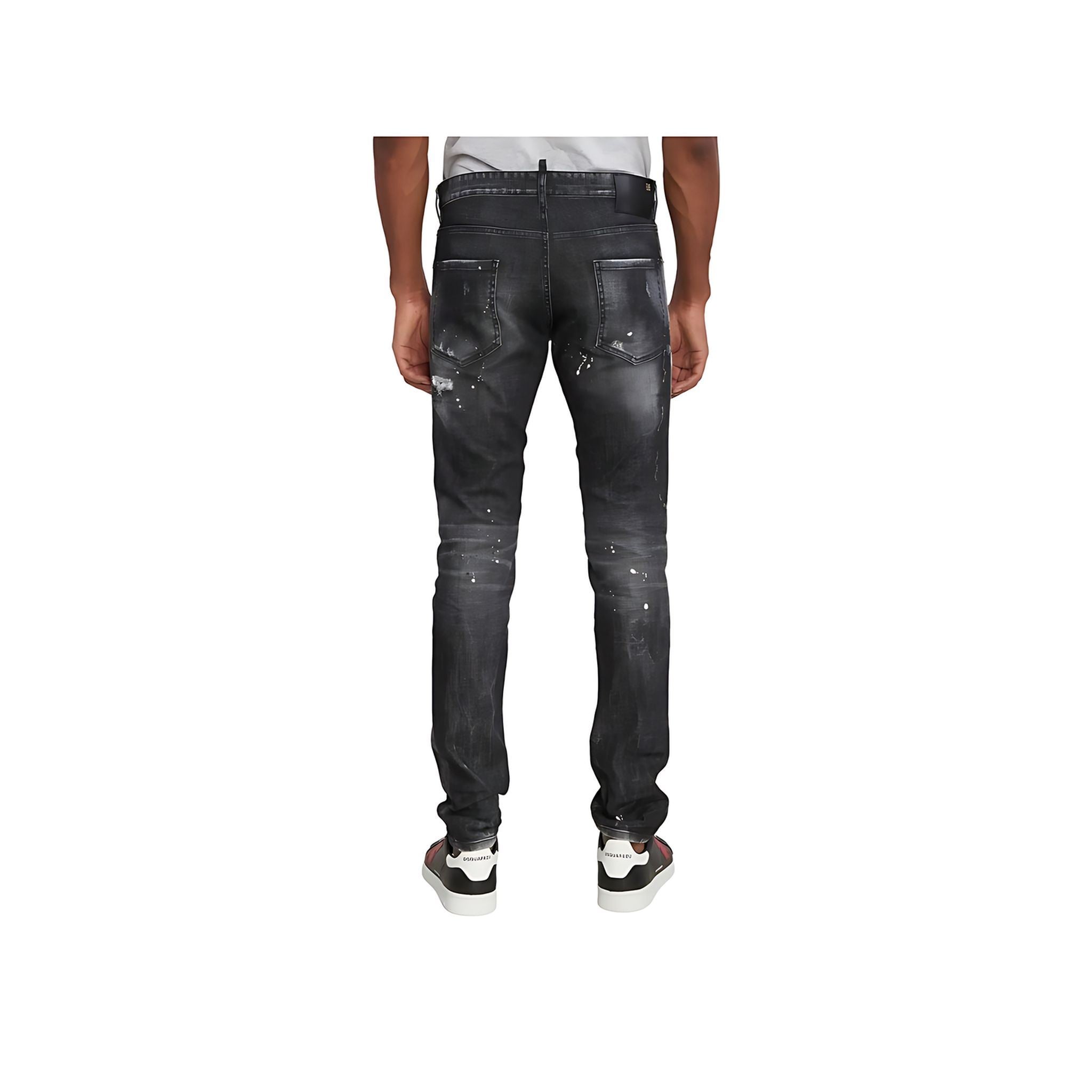Dsquared2 Slim Fit Jeans im Distressed Look Schwarz Herren