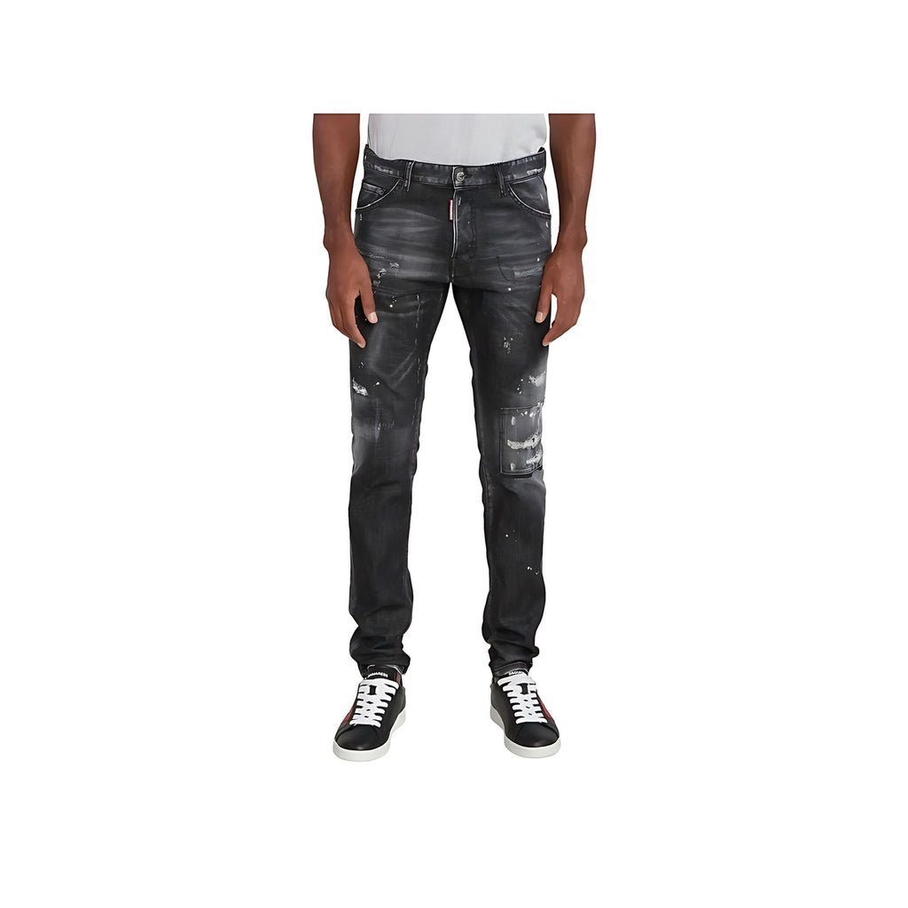Dsquared2 Slim Fit Jeans im Distressed Look Schwarz Herren