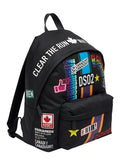 Dsquared2 Traveller Patch Rucksack mit buntem Print